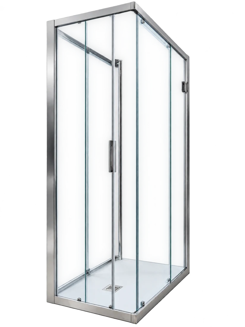 Box doccia con profili cromati
